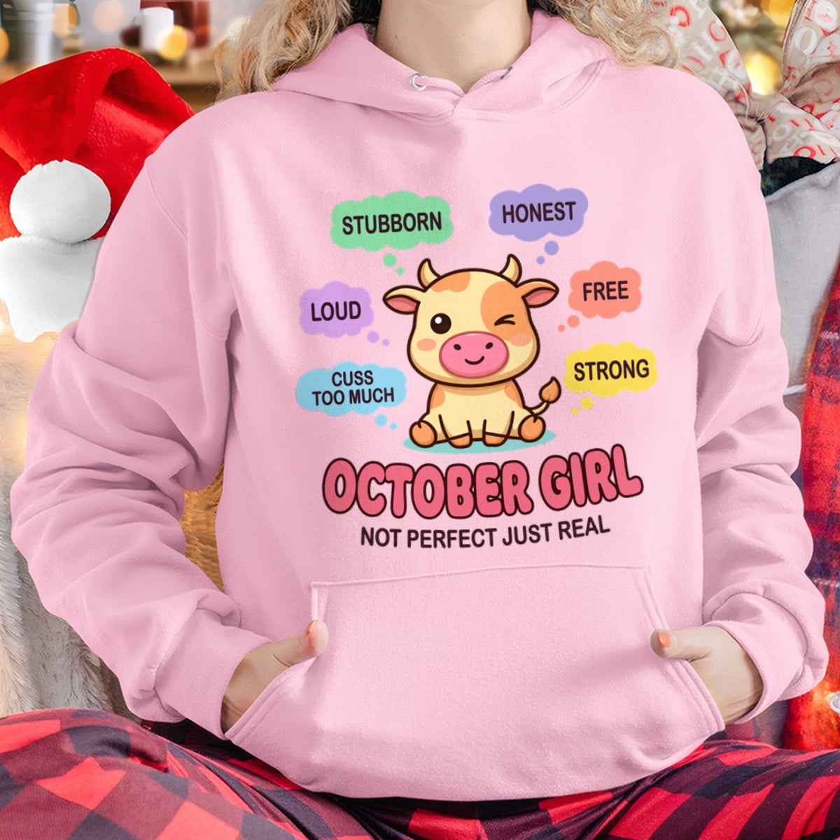 OCTOBER GIRL, NOT PERFECT JUST REAL - Birthday Gift For October Girls - fma ccdi10 - (SKU2604-161-10)