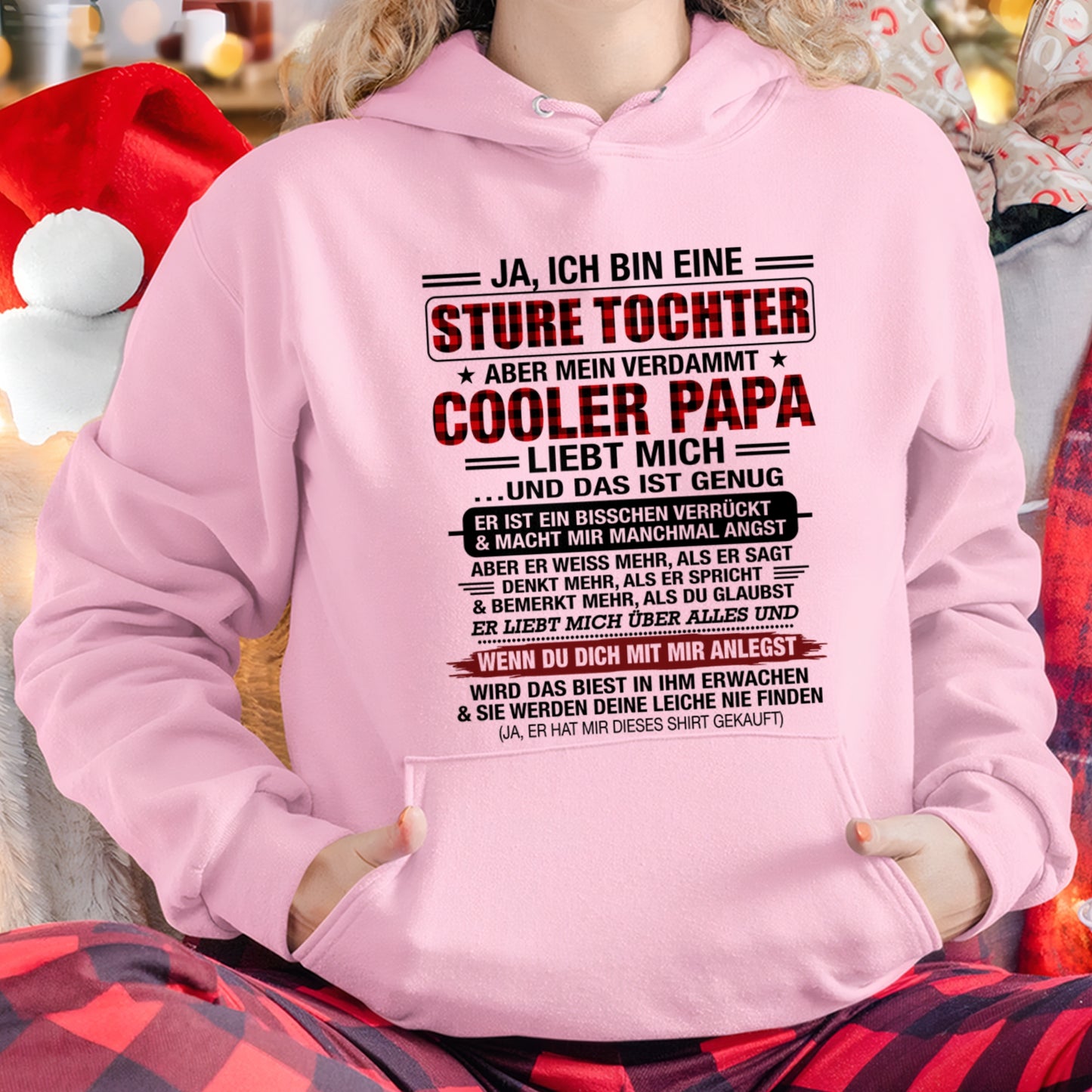 DEU00 - JA, ICH BIN EINE STURE TOCHTER T-SHIRT – GEBURTSTAGSGESCHENK VON EINEM - PAPA - CCDI00 (SKU2608-25-00)
