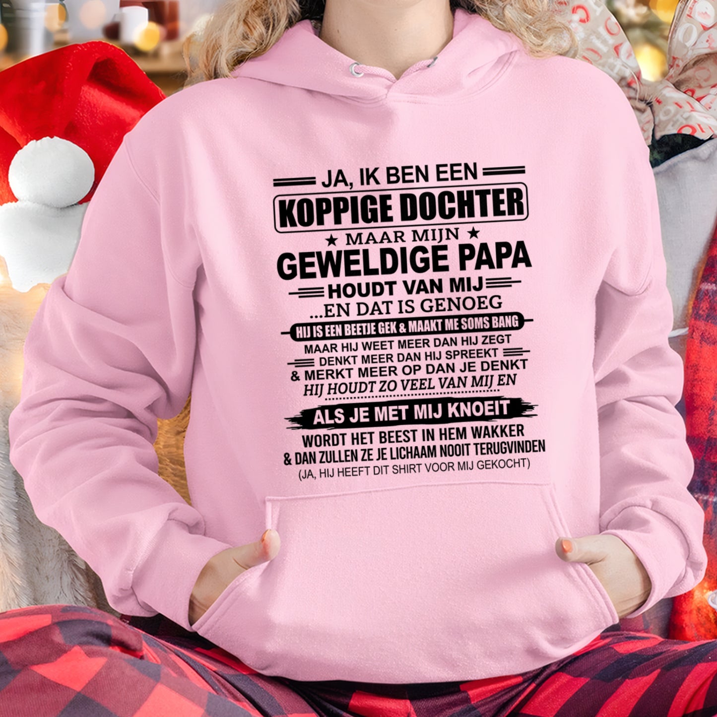 NL00 - JA, IK BEN EEN KOPPIGE DOCHTER T-SHIRT – Verjaardagscadeau Van Een Vader Geboren - ccdi00 (SKU2606-69-00)