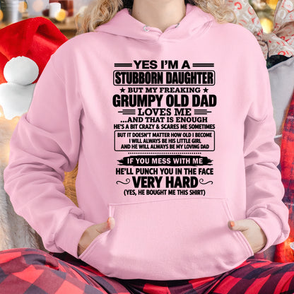 Stubborn Daughter T-Shirt – Funny Birthday Gift From Dad - ccdi00 (SKU2609-217-00)