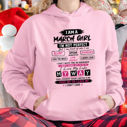 "I AM A MARCH GIRL" - Birthday Gift For March Girls - FMA ccdi03 (SKU2607-102-03)
