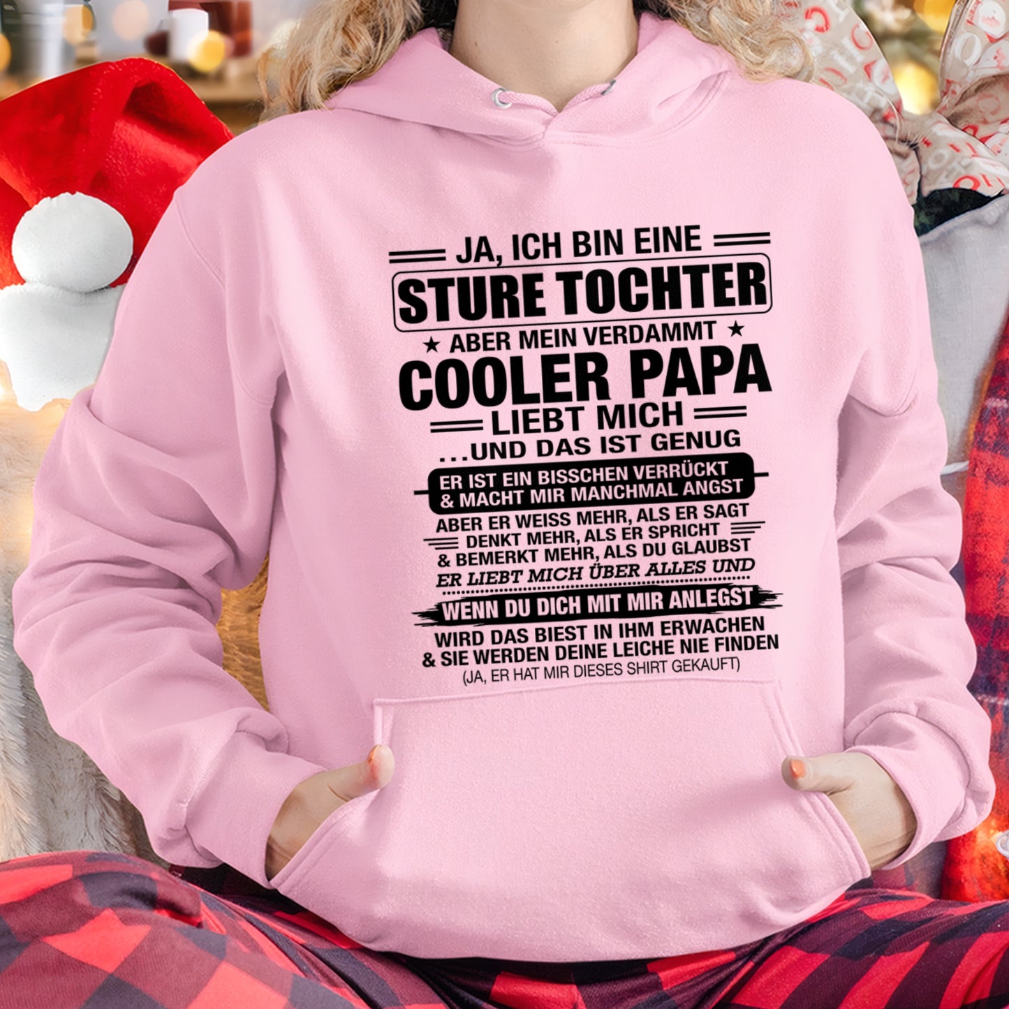 DEU00 - JA, ICH BIN EINE STURE TOCHTER T-SHIRT – GEBURTSTAGSGESCHENK VON EINEM - PAPA - CCDI00 (SKU2605-330-00)