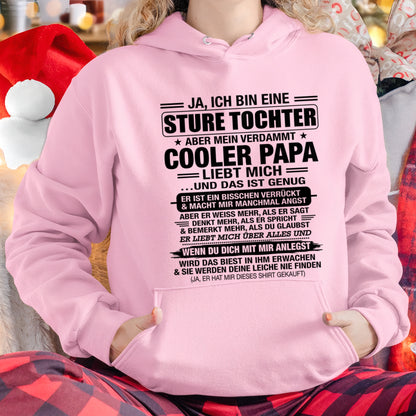DEU00 - JA, ICH BIN EINE STURE TOCHTER T-SHIRT – GEBURTSTAGSGESCHENK VON EINEM - PAPA - CCDI00 (SKU2605-330-00)