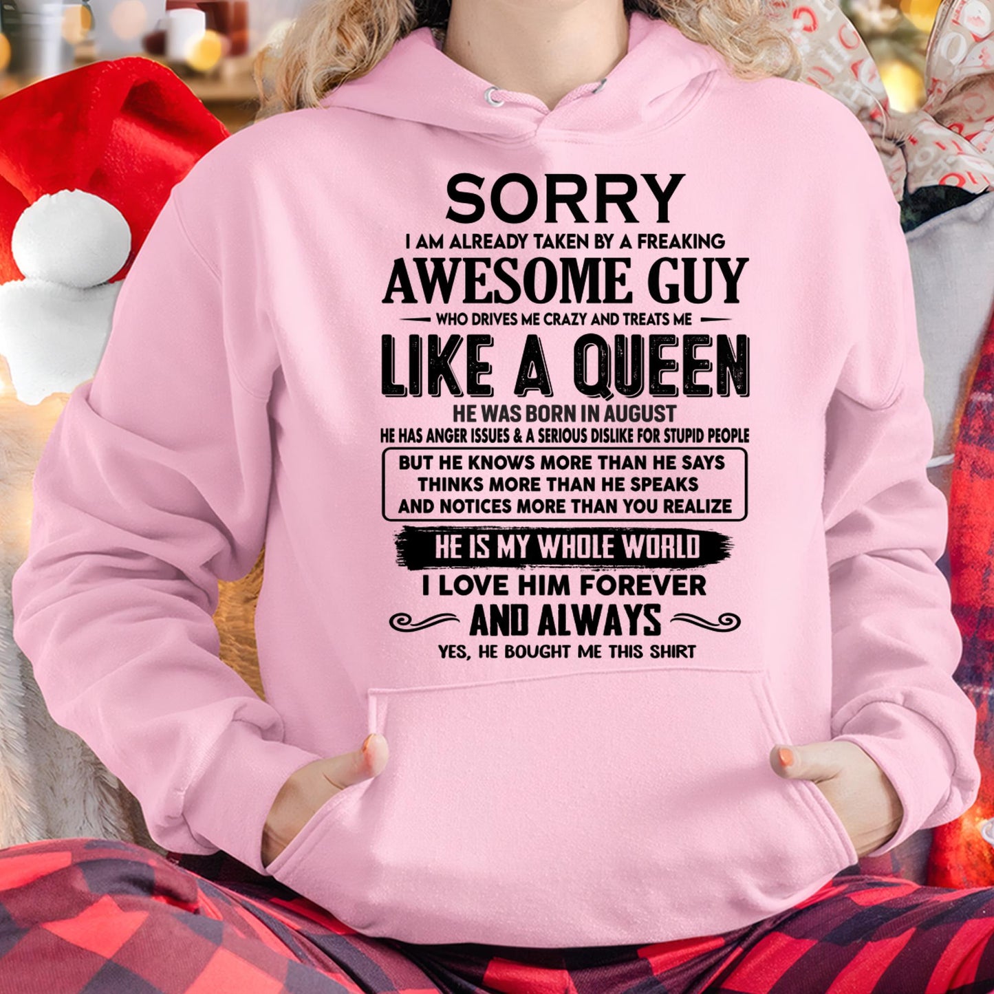 August - Sorry I am already taken by a freaking awesome guy - Gift for Wife From Husband - CCDI08 (SKU-SRG-08)