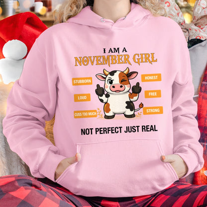 NOVEMBER GIRL, NOT PERFECT JUST REAL - Birthday Gift For November Girls - fma ccdi11 - (SKU2604-162-11)