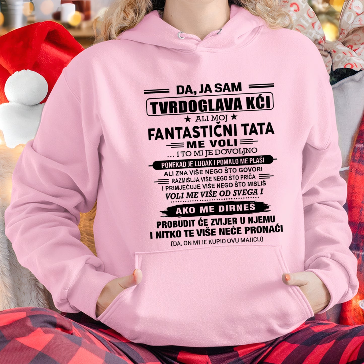 HR00 - DA, JA SAM TVRDOGLAVA KĆI T-Shirt – Rođendanski Poklon Od TATE Rođenog - ccdi00 (SKU2605-336-00)