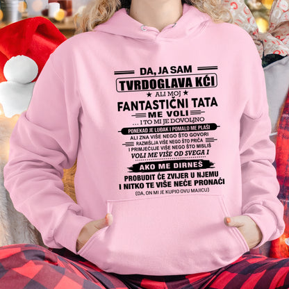 HR00 - DA, JA SAM TVRDOGLAVA KĆI T-Shirt – Rođendanski Poklon Od TATE Rođenog - ccdi00 (SKU2605-336-00)