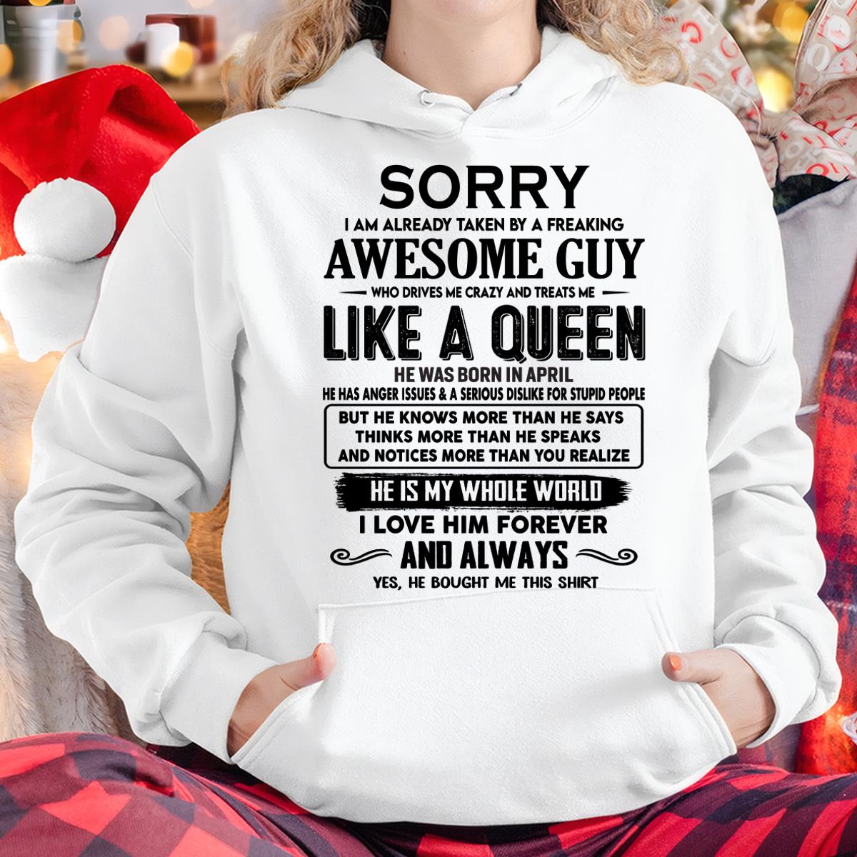 April - Sorry I am already taken by a freaking awesome guy - Gift for Wife From Husband - CCDI04 (SKU-SRG-04)