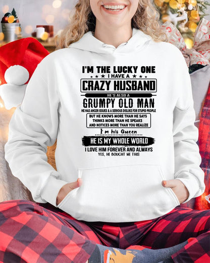 I am Lucky One I Have A Crazy Husband - Gift for Wife From Husband - NGHL00 (SKUT-LUCKYONE-00)