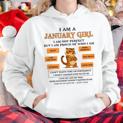 "I AM A JANUARY GIRL" - Birthday Gift For January Girls - FMA ccdi01 (SKU26T-01-62-01)