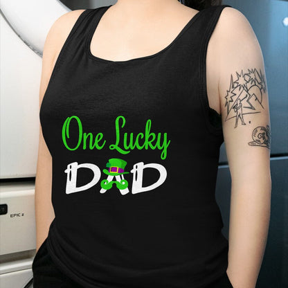 Gift for Dad Shirt, Funny Dad Unisex T-Shirt/Hoodie/Sweatshirt HLT00 – One Lucky Dad St. Patrick`s Day T-Shirt