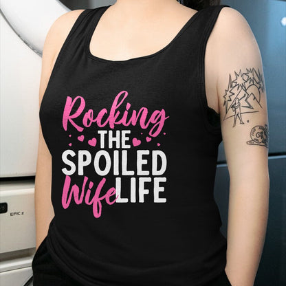 Best Wife Shirt, Wife and Husband Unisex T-Shirt/Hoodie/Sweatshirt HLT00 - Gift for wife T shirt, spoiled wife   Funny Spoiled Wife Art For Women Husband Spoiled Wife Life Pul