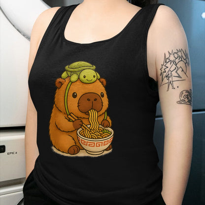 Cute Capybara Shirt, Funny Capybara UnisexT-Shirt/Hoodie/Sweatshirt HLT00 - Capybara Anime Ramen Turtle Funny Graphic Kawaii Capibara T-Shirt