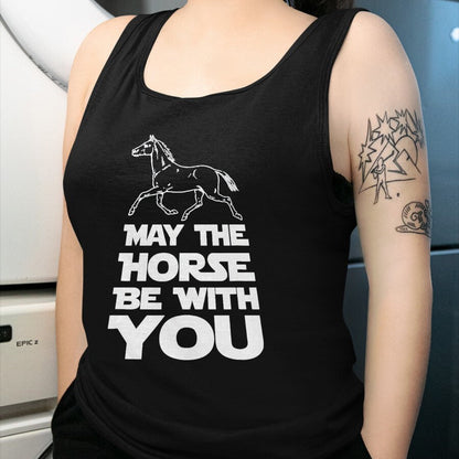 Best Horse Lover Shirt , Funny Horse UnisexT-Shirt/Hoodie/Sweatshirt HLT00 - May The Horse Be with You T-Shirt T-Shirt, Men, Black, 3X-Large