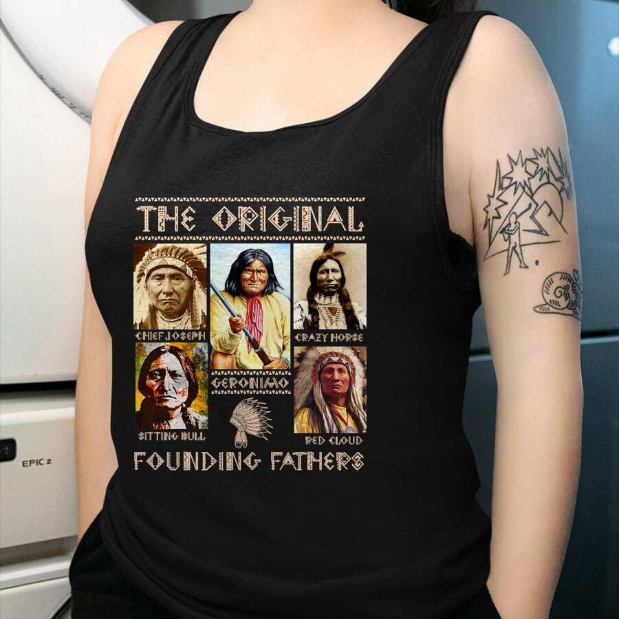 Native American T-Shirts, Vintage Native American Unisex T-Shirt/Hoodie/Sweatshirt HLT00 - The Original Founding Fathers
