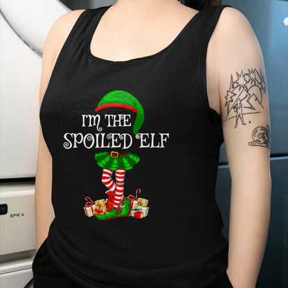 Best Wife Shirt, Wife and Husband Unisex T-Shirt/Hoodie/Sweatshirt HLT00 - Matching Family Group I'm The Spoiled Elf Christmas T-Shirt