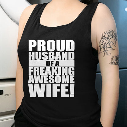 Best Wife Shirt, Wife and Husband Unisex T-Shirt/Hoodie/Sweatshirt HLT00 - Mens Proud Husband Awesome Wife Funny Valentines Day Gift T-Shirt