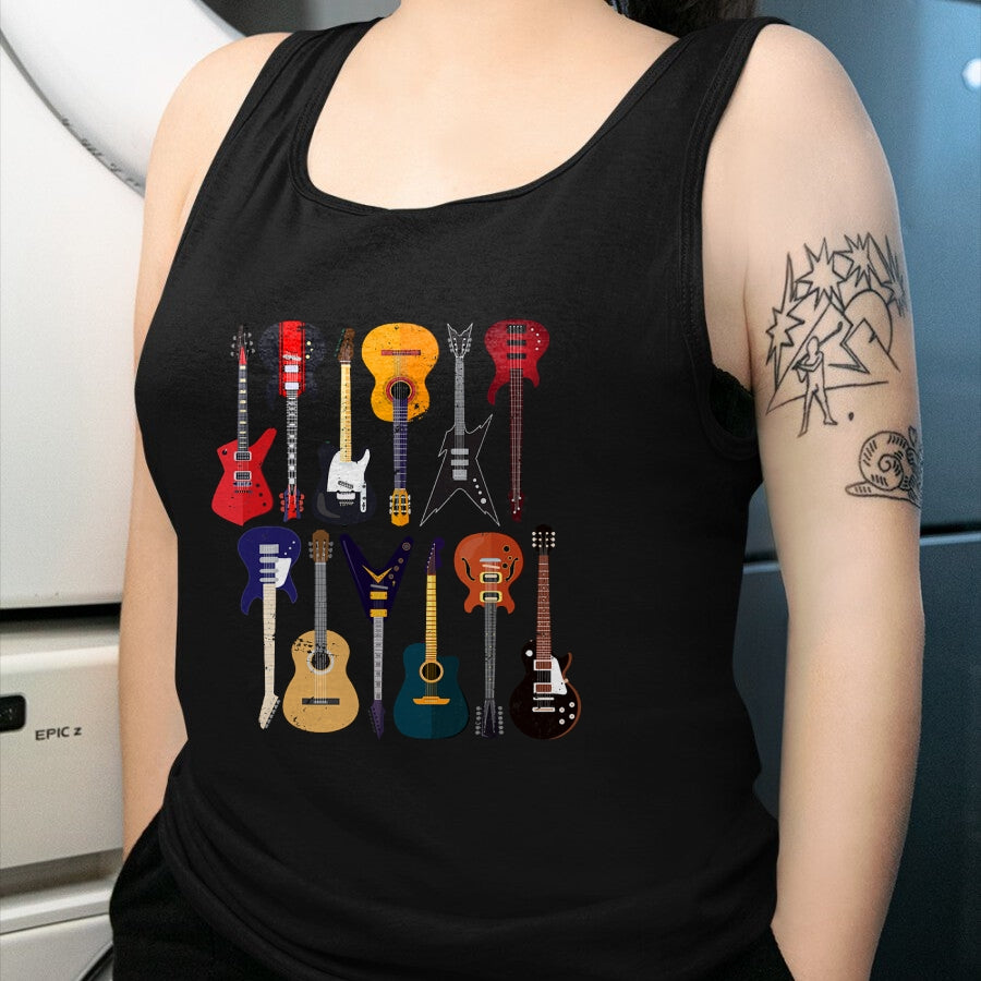 Guitar Lover Shirt, Funny Guitar UnisexT-Shirt/Hoodie/Sweatshirt HLT00 - Guitar Collection Rocker Gift Guitarist T-Shirt