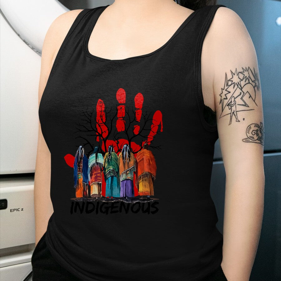 Native American T-Shirts, Vintage Native American Unisex T-Shirt/Hoodie/Sweatshirt HLT00 - Native American Indigenous People Stop MMIW