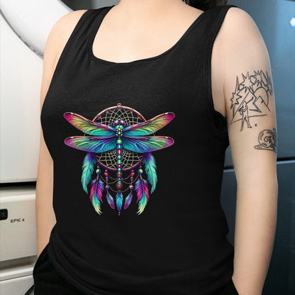 Native American T-Shirts, Vintage Native American Unisex T-Shirt/Hoodie/Sweatshirt HLT00 - Dragonfly Dream Catcher - Native American Dreamcatcher