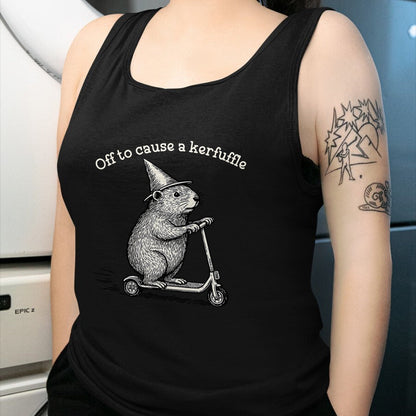 Cute Capybara Shirt, Funny Capybara Unisex T-Shirt/Hoodie/Sweatshirt HLT00 - Off to Cause A Kerfuffle Funny Capybara Meme T-Shirt