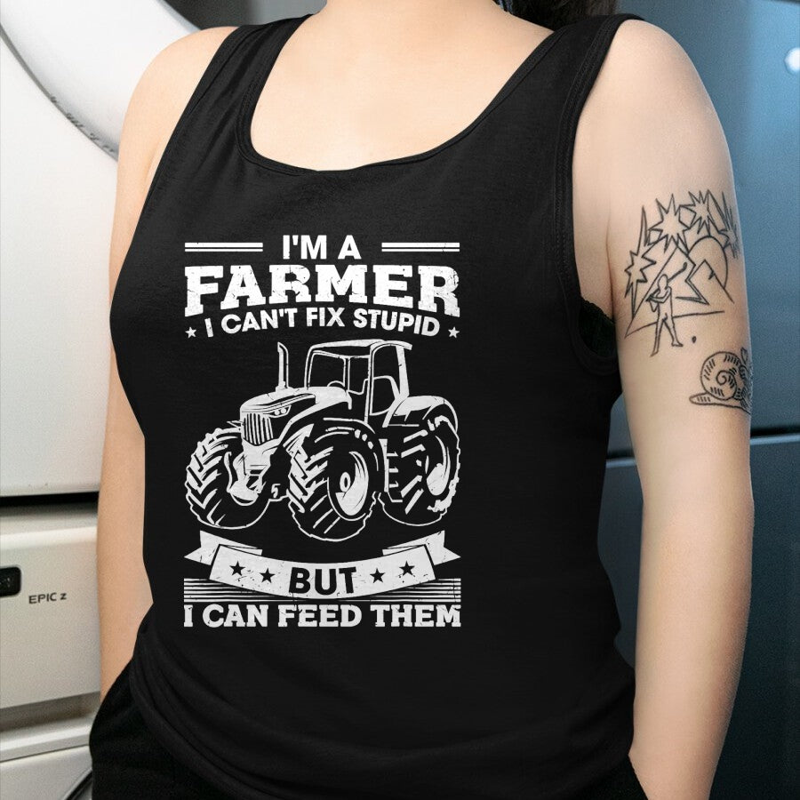 Best Farmer Life Shirt, Funny Farmer UnisexT-Shirt/Hoodie/Sweatshirt HLT00 - Funny Farming Tractor I'm A Farmer I Feed People T-Shirt