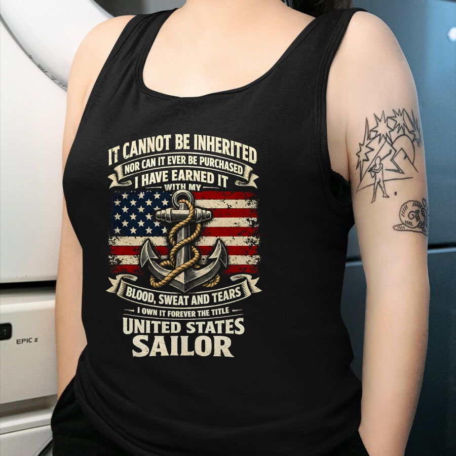 Proud Veteran Shirt, Funny Veteran UnisexT-Shirt/Hoodie/Sweatshirt HLT00 - Own Forever The Title U.S Sailor Military Veteran Flag USA T-Shirt