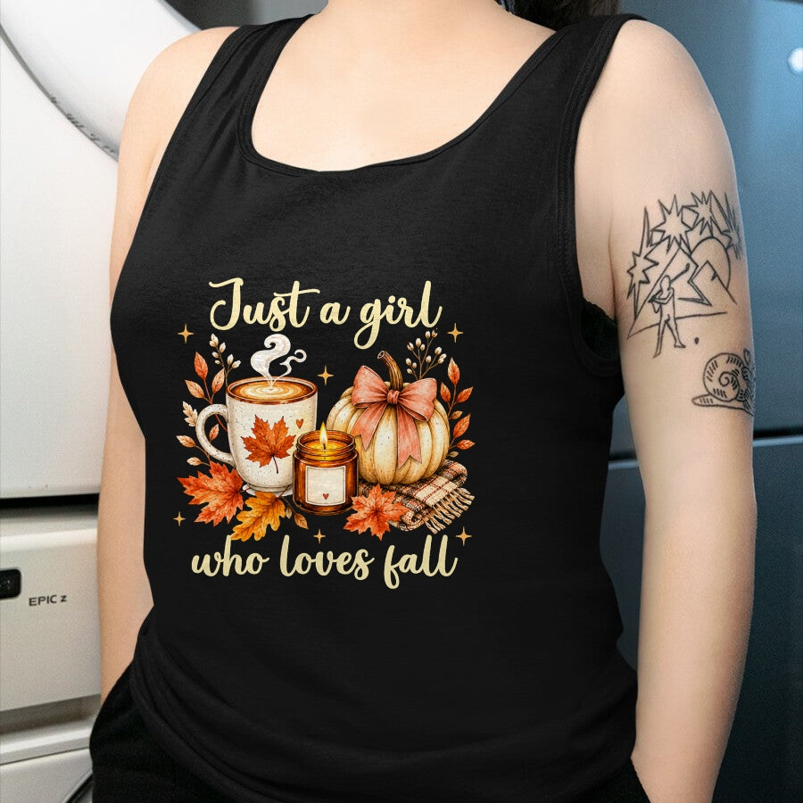 Best Thanksgiving Family Shirt , Funny Thanksgiving UnisexT-Shirt/Hoodie/Sweatshirt HLT00 - Just A Girl Who Loves Fall Pumpkin Autumn Leaves Women Girls T-Shirt