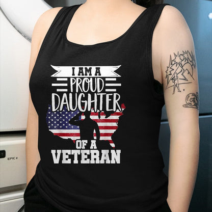 Proud Veteran Shirt, Funny Veteran UnisexT-Shirt/Hoodie/Sweatshirt HLT00 - Proud Daughter Veteran Nothing Scares Patriotic Veterans Day T-Shirt, Women, Olive Green, Large