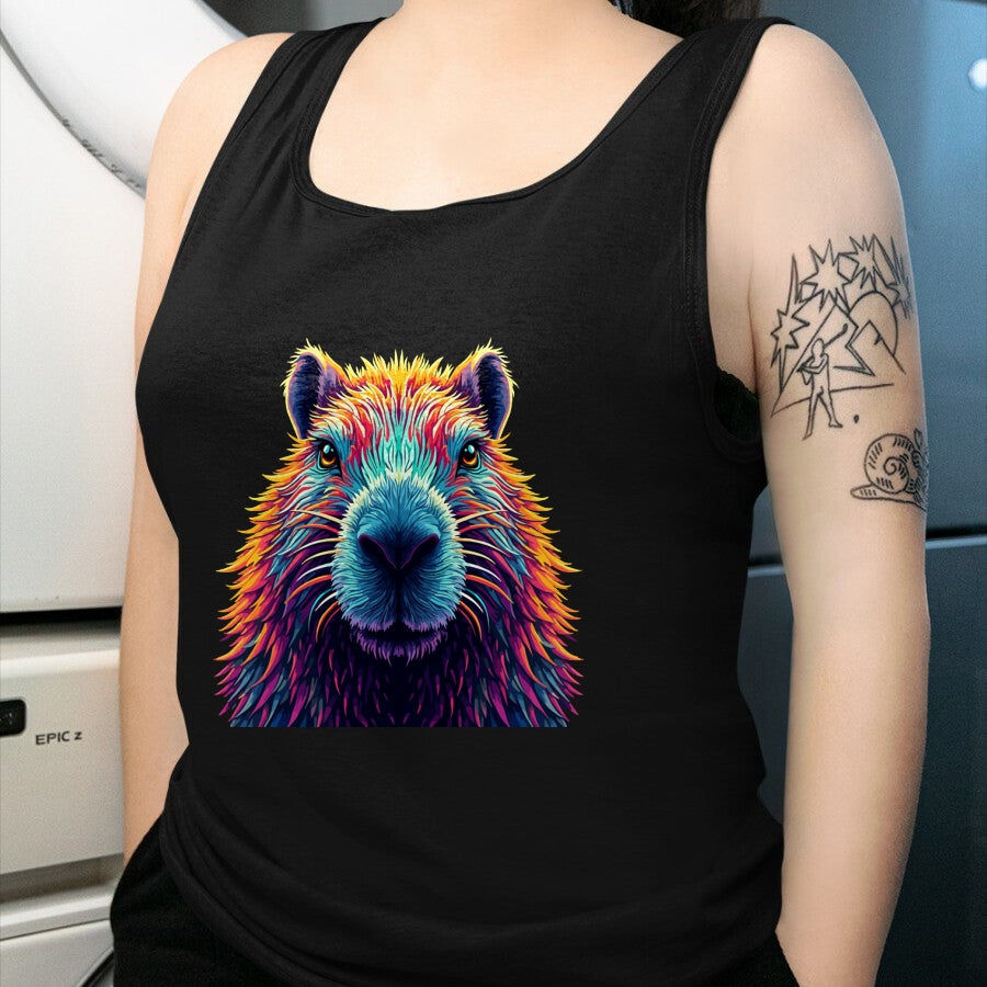 Cute Capybara Shirt, Funny Capybara Unisex T-Shirt/Hoodie/Sweatshirt HLT00 - Funny Colorful Capybara Long Sleeve T-Shirt