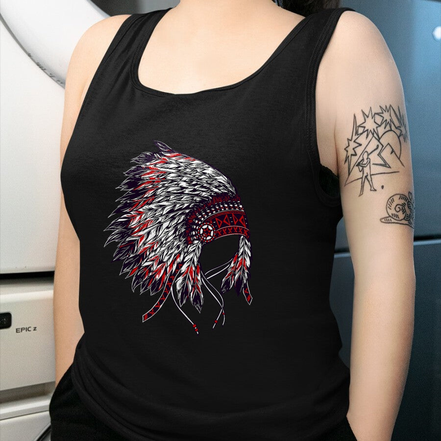 Native American T-Shirts, Vintage Native American Unisex T-Shirt/Hoodie/Sweatshirt HLT00 - Indian Headdress - Native American Roots Indigenous