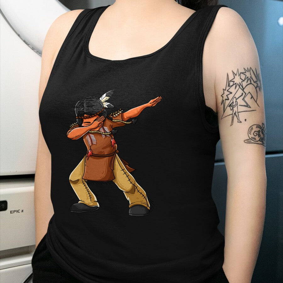 Native American T-Shirts, Vintage Native American Unisex T-Shirt/Hoodie/Sweatshirt HLT00 - Dabbing Indian Funny Cute Native American Dance Dab Gift