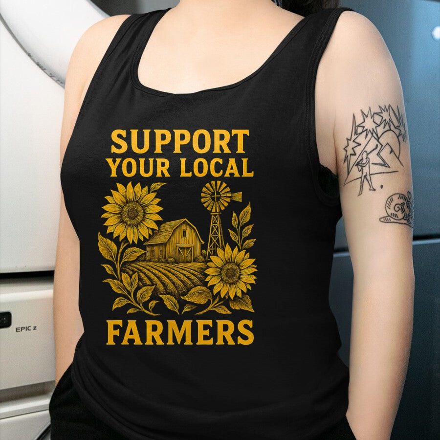 Best Farmer Life Shirt, Funny Farmer UnisexT-Shirt/Hoodie/Sweatshirt HLT00 - Support Your Local Farmers Rustic Agriculture Pride Organic T-Shirt