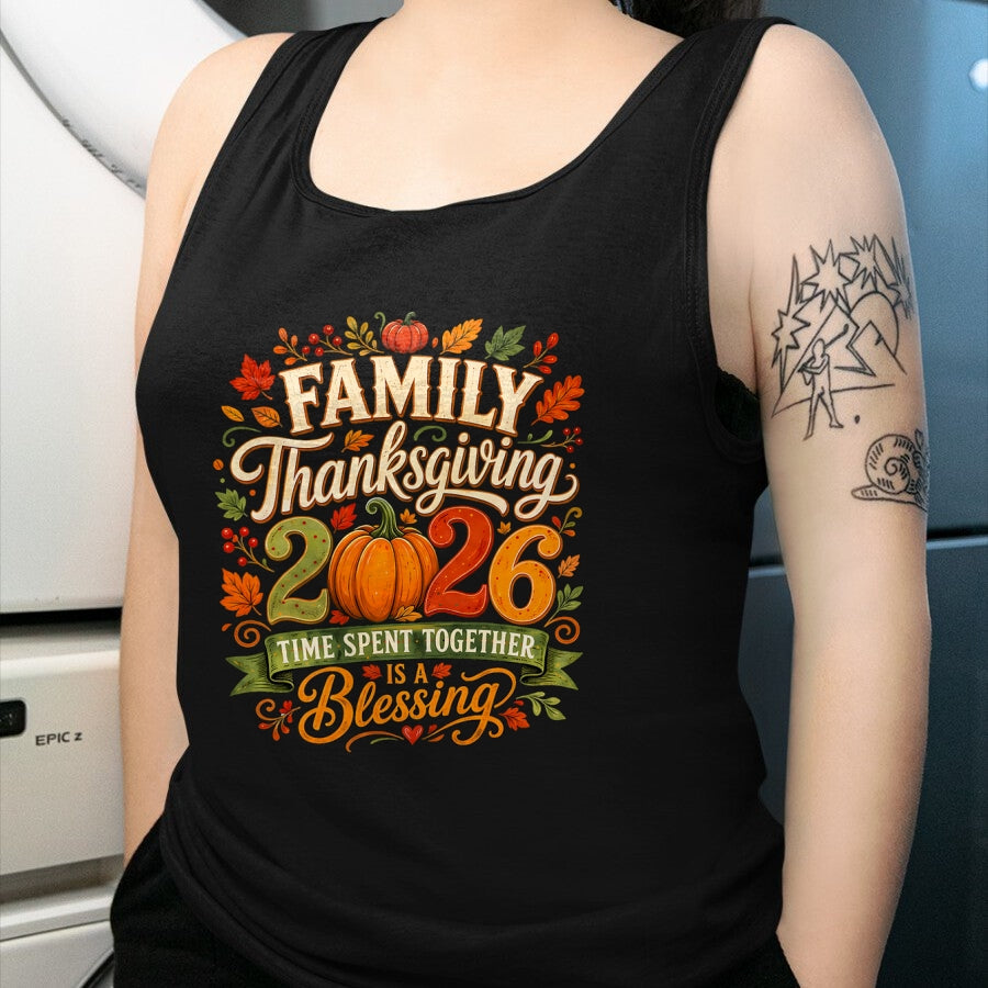 Best Thanksgiving Family Shirt , Funny Thanksgiving UnisexT-Shirt/Hoodie/Sweatshirt HLT00 - Family Thanksgiving Squad 2026 Matching Family Thanksgiving T-Shirt