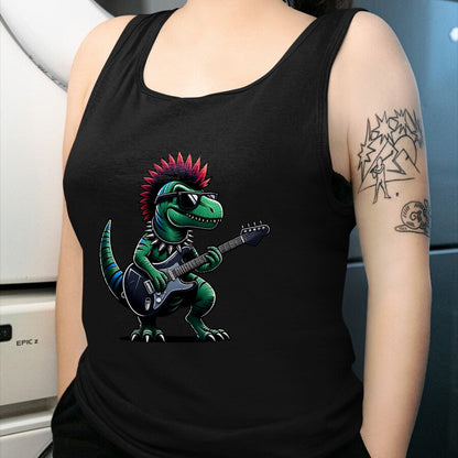 Guitar Lover Shirt, Funny Guitar UnisexT-Shirt/Hoodie/Sweatshirt HLT00 - Cute Punk Dinosaur, Rock_n Roll Goth Dino, Guitar Band Funny T-Shirt