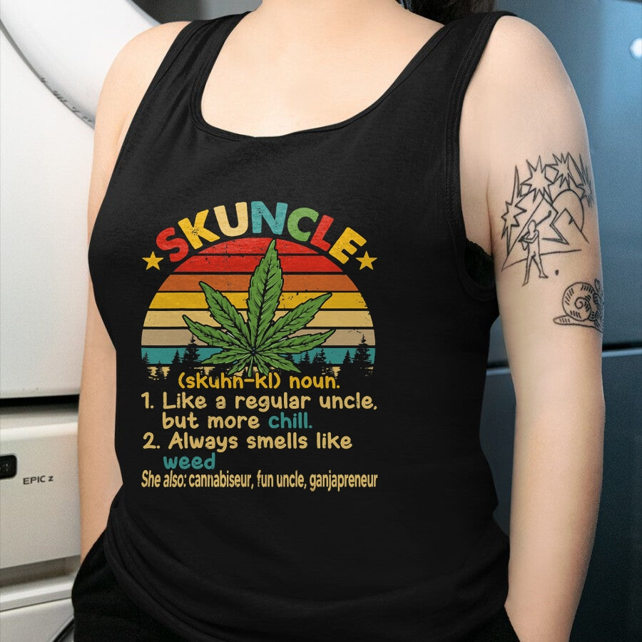 Gift for Dad Shirt, Funny Dad Unisex T-Shirt/Hoodie/Sweatshirt HLT00 – Skuncle Definition Happy Father_s Day Proud Uncle Weed Lover T-Shirt
