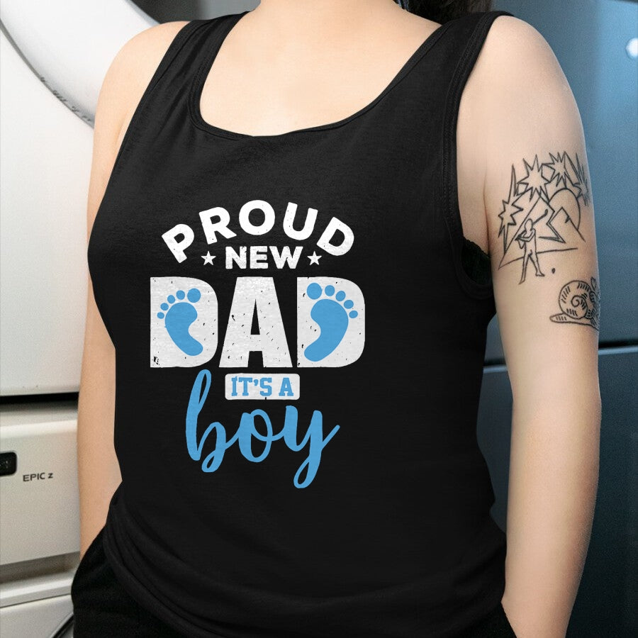 Gift for Dad Shirt, Funny Dad Unisex T-Shirt/Hoodie/Sweatshirt HLT00 – Proud New Dad It_s A Boy T-Shirt Promoted to Daddy Tee Gift T-Shirt