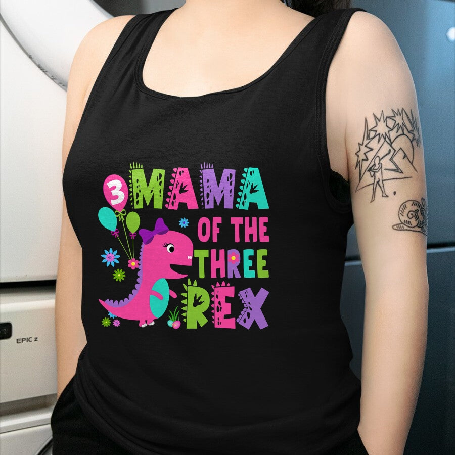 Best Dinosaur Lover Shirt, Funny Dinosaur UnisexT-Shirt/Hoodie/Sweatshirt HLT00 - Mama of The Three Rex Dinosaur T-Rex 3rd Birthday Boy T-Shirt