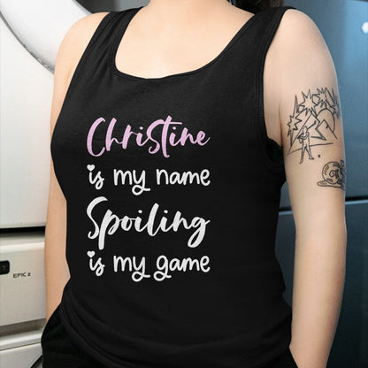 Best Wife Shirt, Wife and Husband Unisex T-Shirt/Hoodie/Sweatshirt HLT00 - Christine Name Personalized Women Spoiled Girl Cute Pink T-Shirt (1)