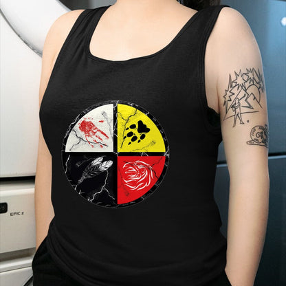 Native American T-Shirts, Vintage Native American Unisex T-Shirt/Hoodie/Sweatshirt HLT00 - Native American Medicine Wheel