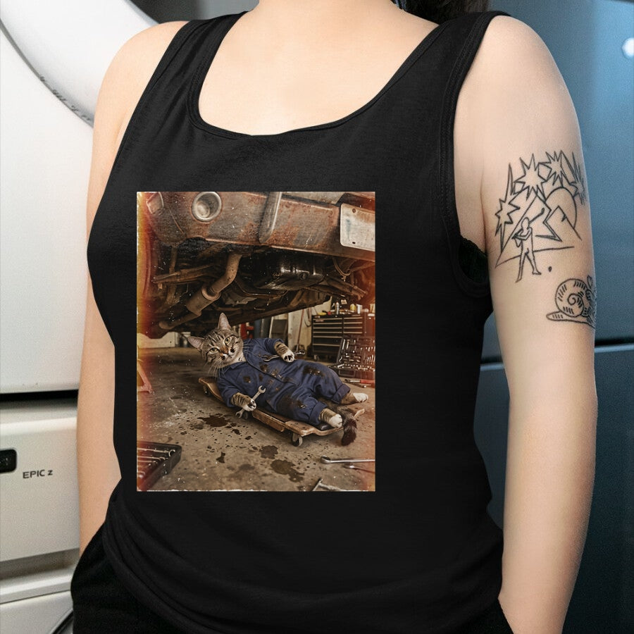 Best Mechanic Life Shirt, Funny Mechanic UnisexT-Shirt/Hoodie/Sweatshirt HLT00 - Cat Meme Funny Cat Lover Meme Humor Hilarious Cat Mechanic T-Shirt