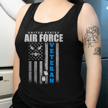 Proud Veteran Shirt, Funny Veteran UnisexT-Shirt/Hoodie/Sweatshirt HLT00 - Veteran of The US Air Force USA Flag Veterans T-Shirt
