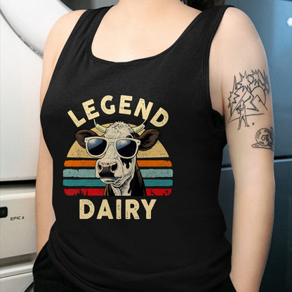 Best Farmer Life Shirt, Funny Farmer UnisexT-Shirt/Hoodie/Sweatshirt HLT00 - Legend Dairy Funny Farmer Cow Farmer Pun Graphic Cow Vintage T-Shirt