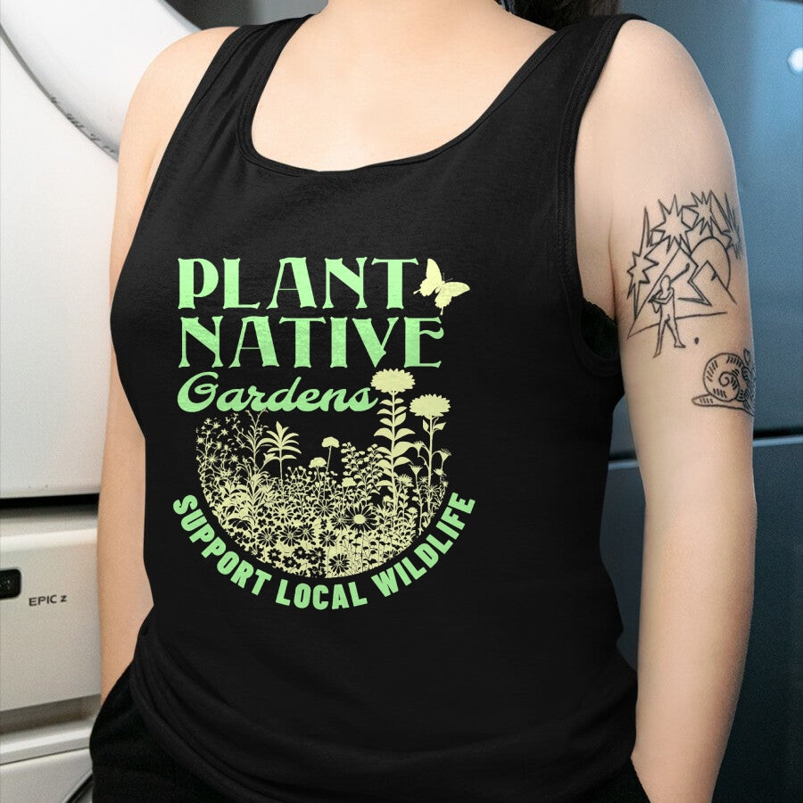 Native American T-Shirts, Vintage Native American Unisex T-Shirt/Hoodie/Sweatshirt HLT00 - Plant Native Gardens Support Local Wildlife Gardening