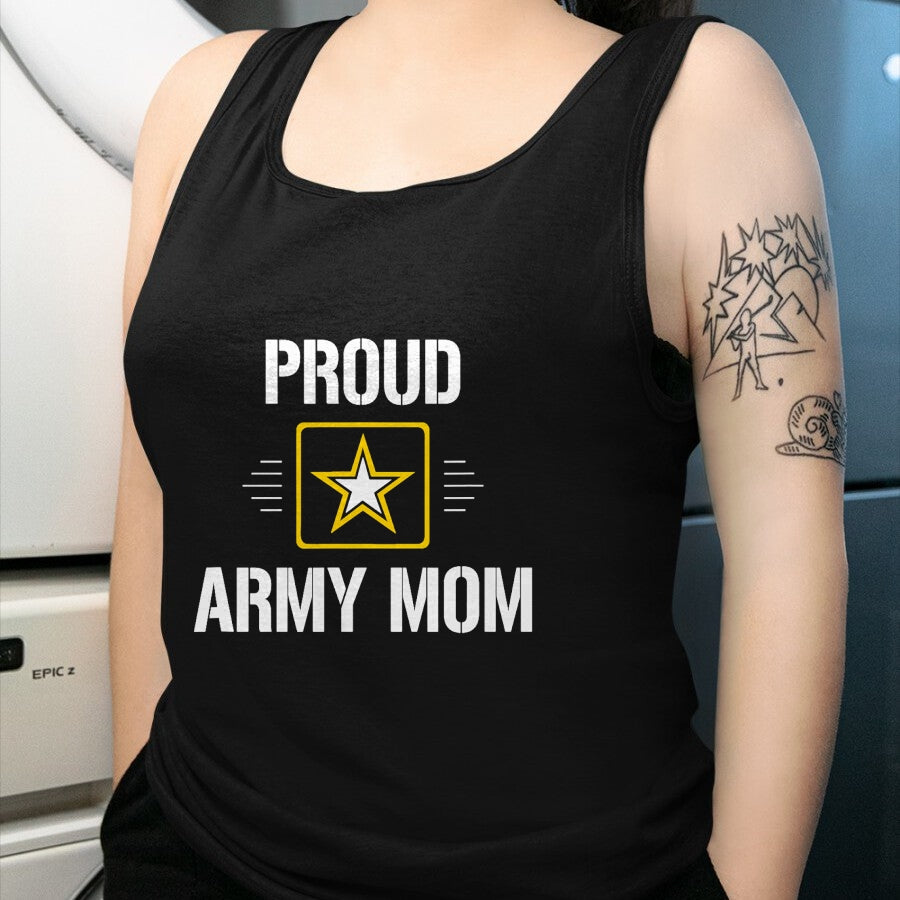 Gift for Mom Shirt, Funny Mom Unisex T-Shirt/Hoodie/Sweatshirt HLT00 - Proud Army Mom - T-Shirt