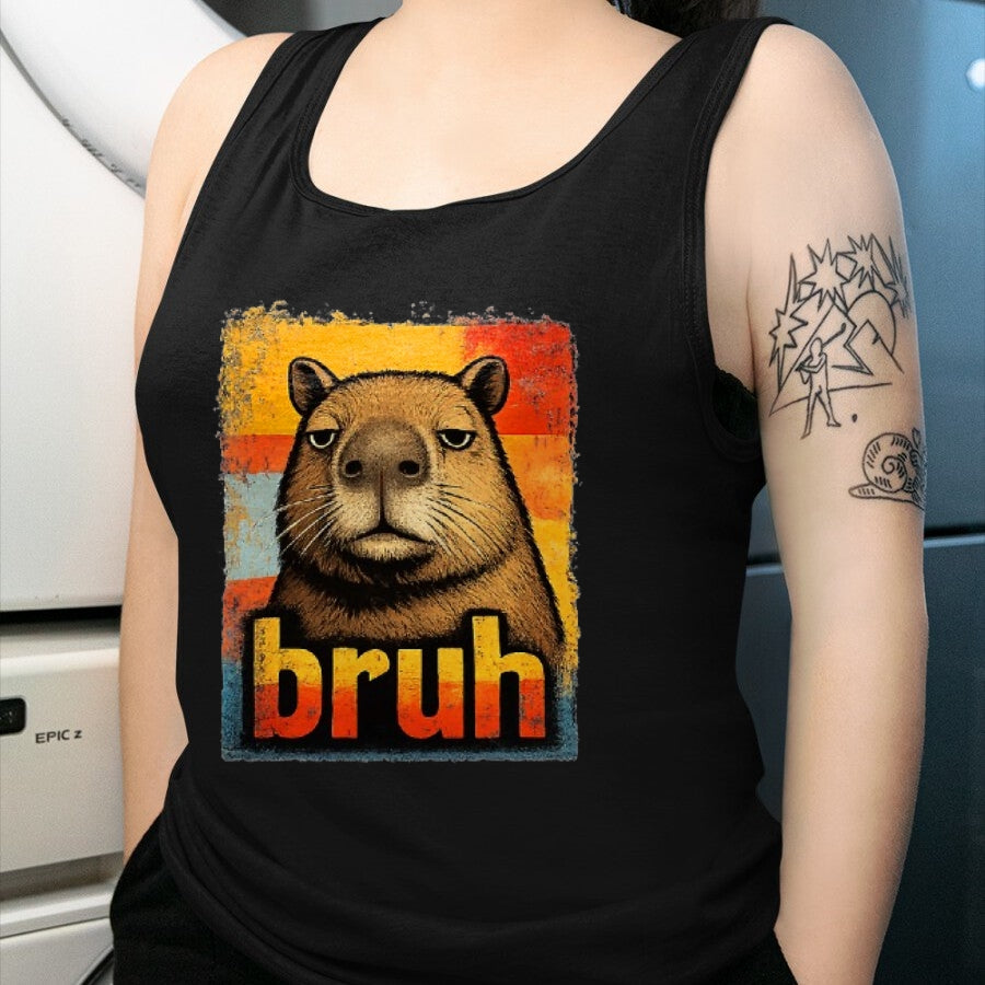 Cute Capybara Shirt, Funny Capybara Unisex T-Shirt/Hoodie/Sweatshirt HLT00 - Funny Graphic Meme Capybara Bruh for Boys Girls Men Women T-Shirt