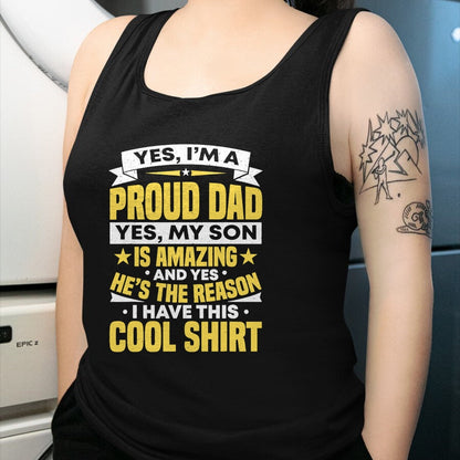 Gift for Dad Shirt, Funny Dad Unisex T-Shirt/Hoodie/Sweatshirt HLT00 – Proud Dad Of A Son Father_s Day From Son T-Shirt