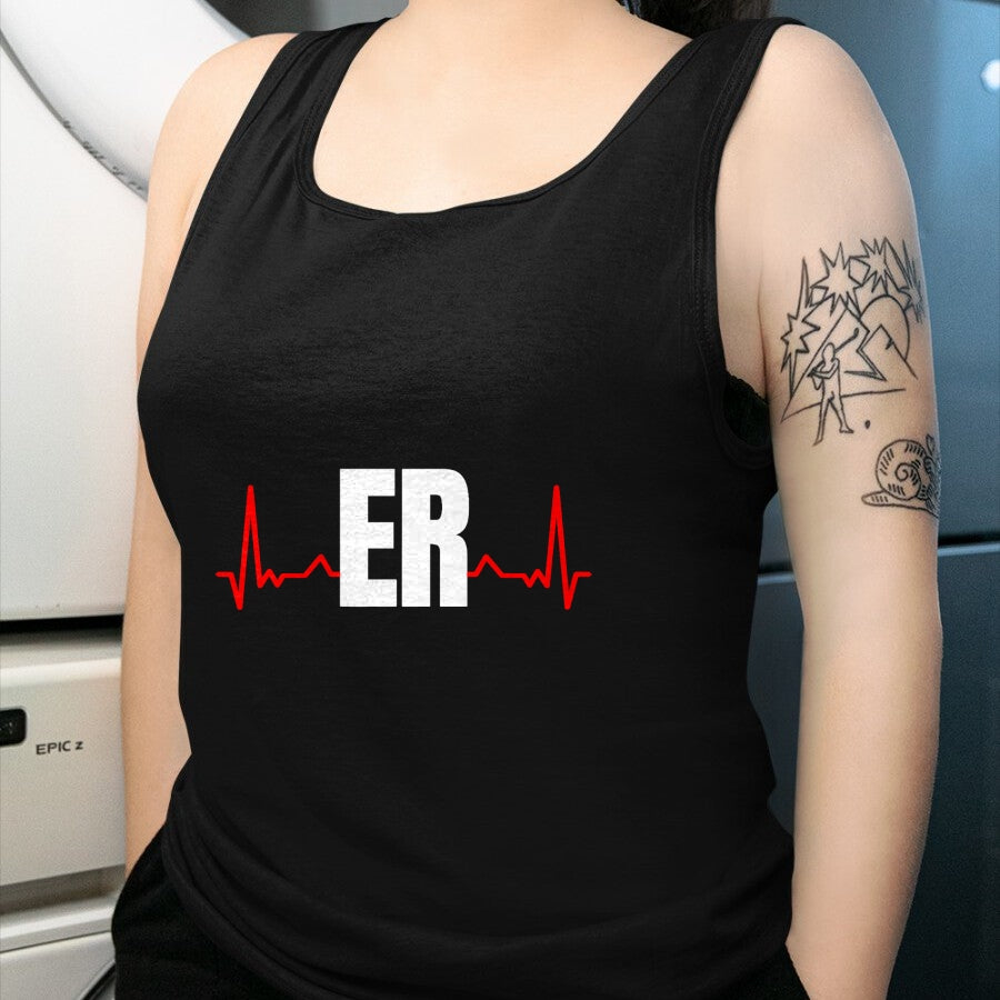 Funny Nurse Shirt, Nurse Unisex T-Shirt/Hoodie/Sweatshirt HLT00 -Emergency Medicine Emergency room Nurse ER Heartbeat T-Shirt