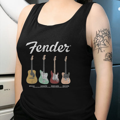 Guitar Lover Shirt, Funny Guitar UnisexT-Shirt/Hoodie/Sweatshirt HLT00 - Fender Vintage Guitar Lineup T-Shirt Small