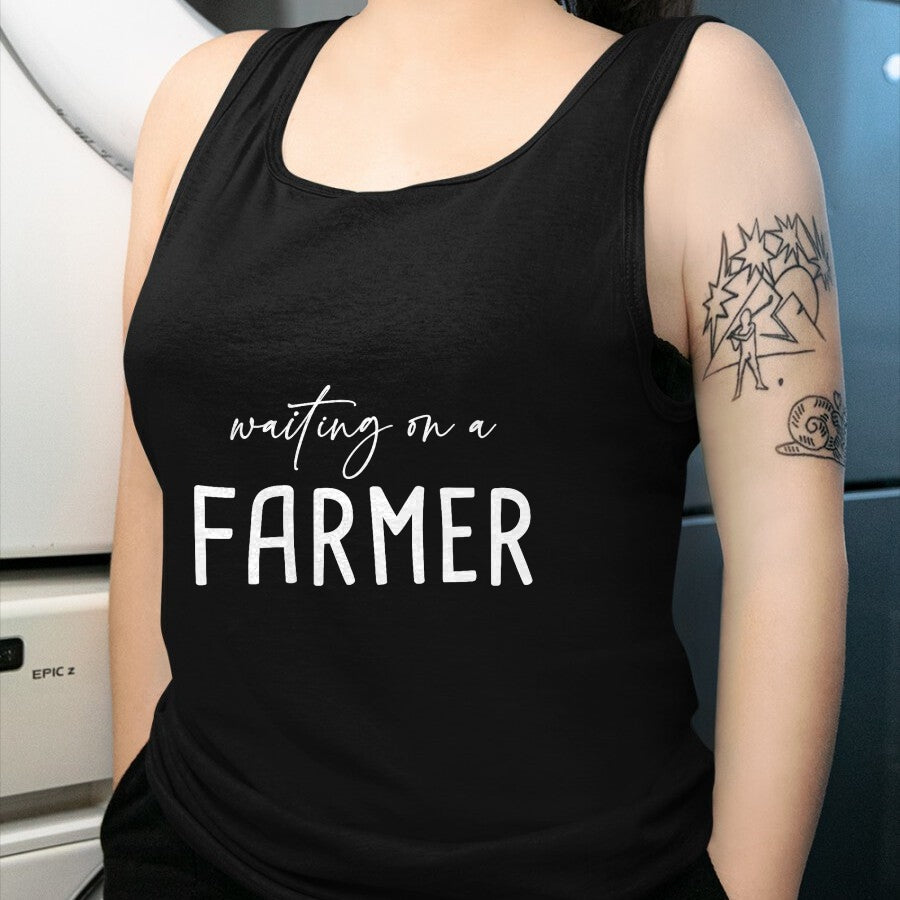 Best Farmer Life Shirt, Funny Farmer UnisexT-Shirt/Hoodie/Sweatshirt HLT00 - Waiting On A Farmer, Funny Farmer Wife T-Shirt